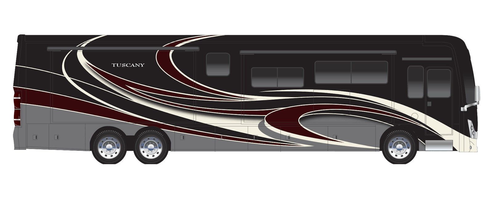 2022 Thor Tuscany Class A Diesel Pusher RV Meridian Full Body Paint Exterior Artwork
