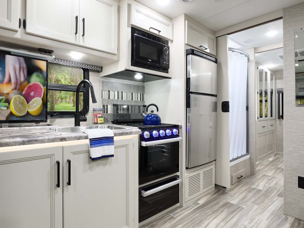 2022 Thor ACE Class A RV 30.3 Kitchen - Home Collection™ Estate Grey
