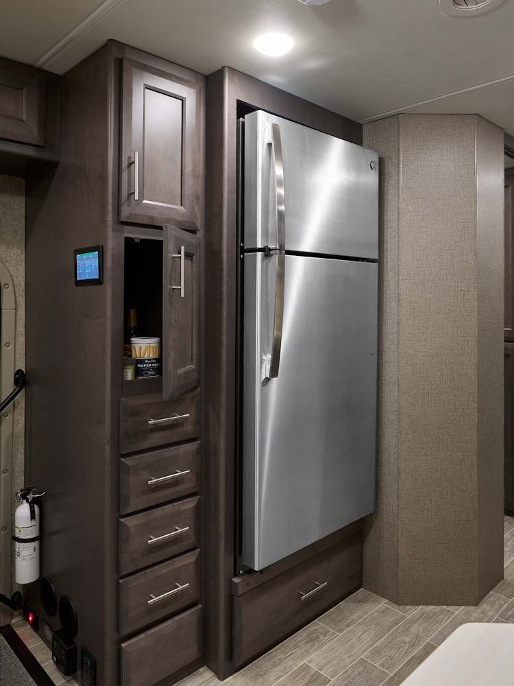 2022 Omni Class C RV RS36 Refrigerator - Black Diamond Regatta Cabinetry