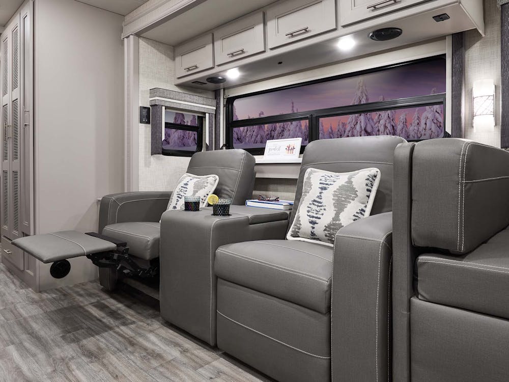 2022 Thor Inception Mega C Diesel RV 38MX Theater Seats - Melrose Stone Decor Shell Grey Cabinetry