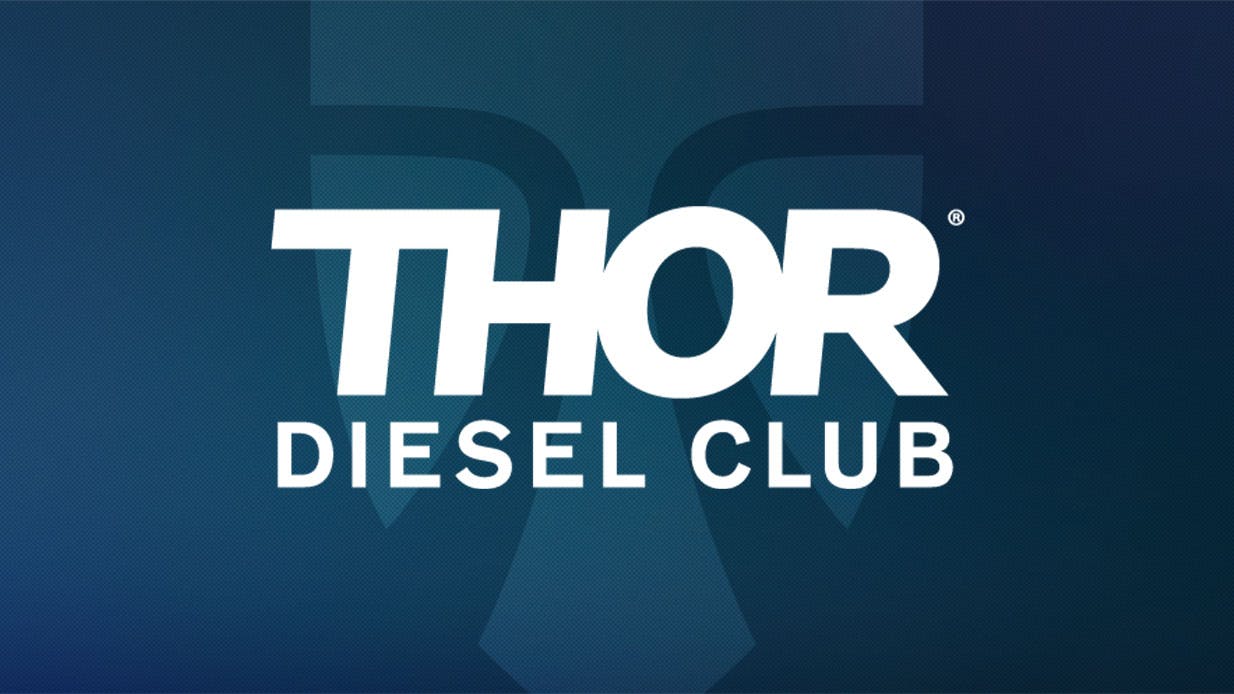 Thor Diesel Club logo with blue shield background