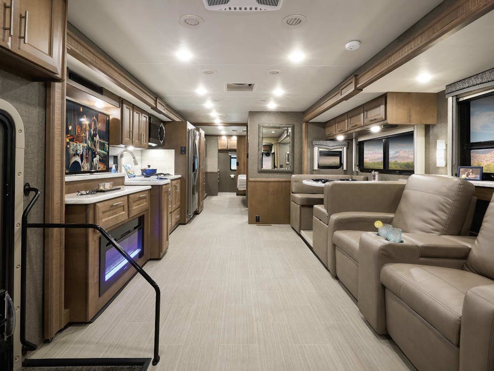 2022 Thor Challenger Class A RV 37FH Front to Back - River Song Sanibel Cabinetry