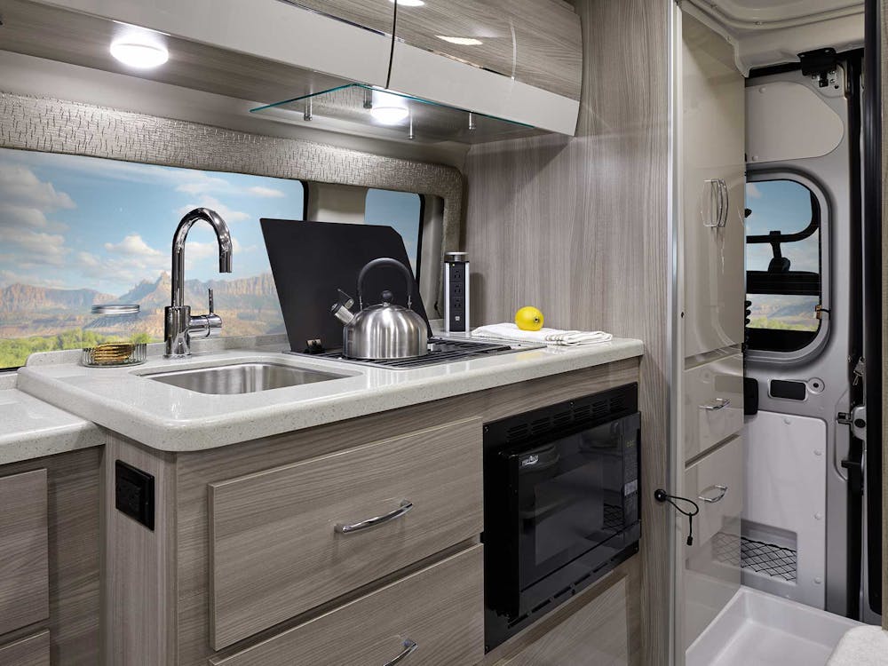 2021 Thor Sequence Class B RV 20K Kitchen - Miami Miami Modern Cabinetry