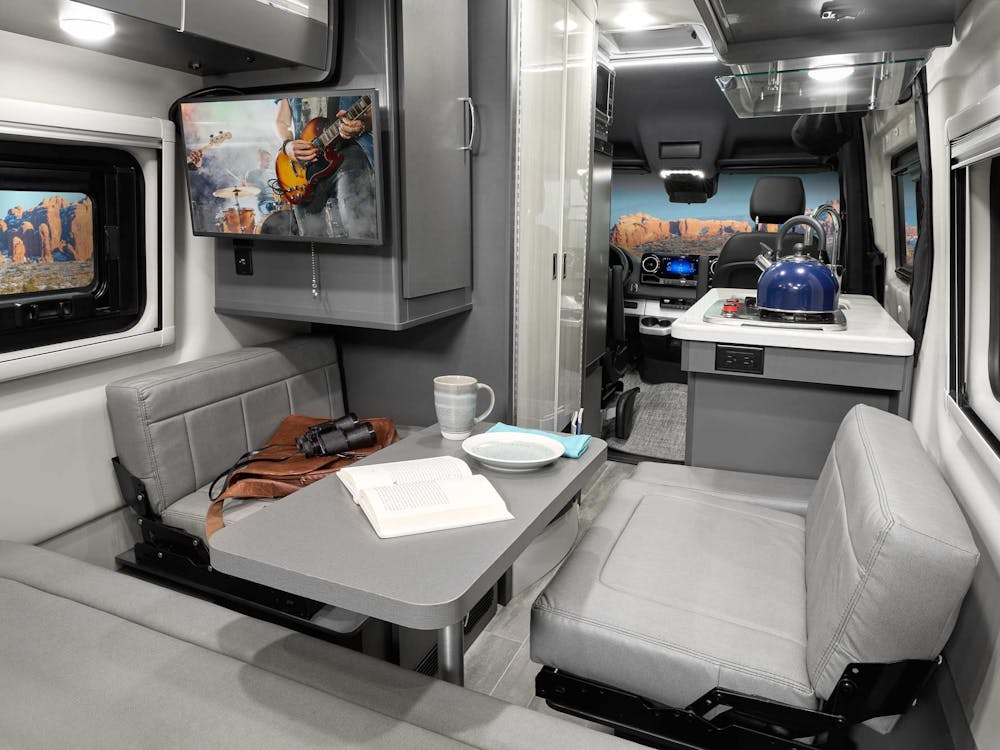 2022 Thor Tranquility Class B RV 19P Removable Table - Metallic Gray Metallic Gray Cabinetry - Sprinter Van