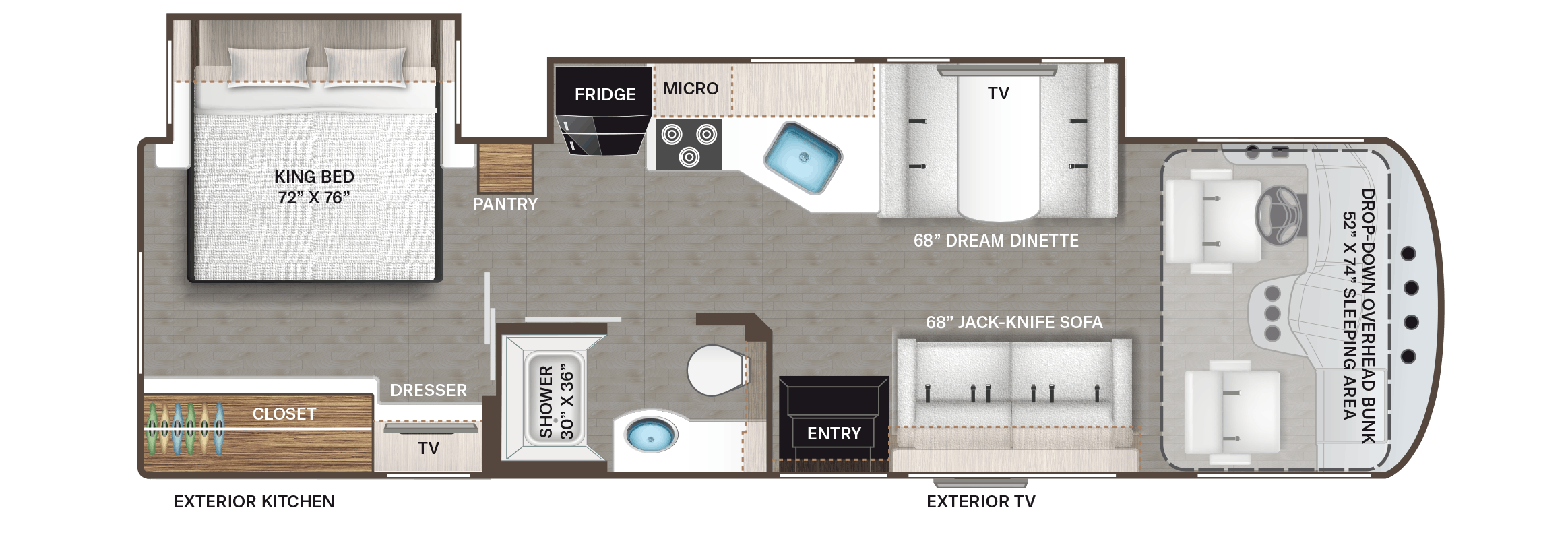 Rv Floor Plans With Bunk Beds