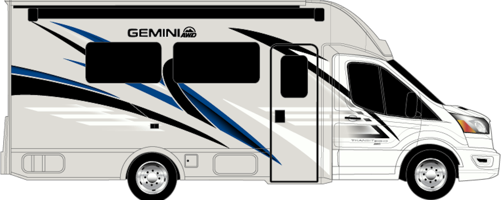 2023 Thor Gemini AWD Class B+ RV Sterling / Starliner on HD-Max® Exterior Artwork