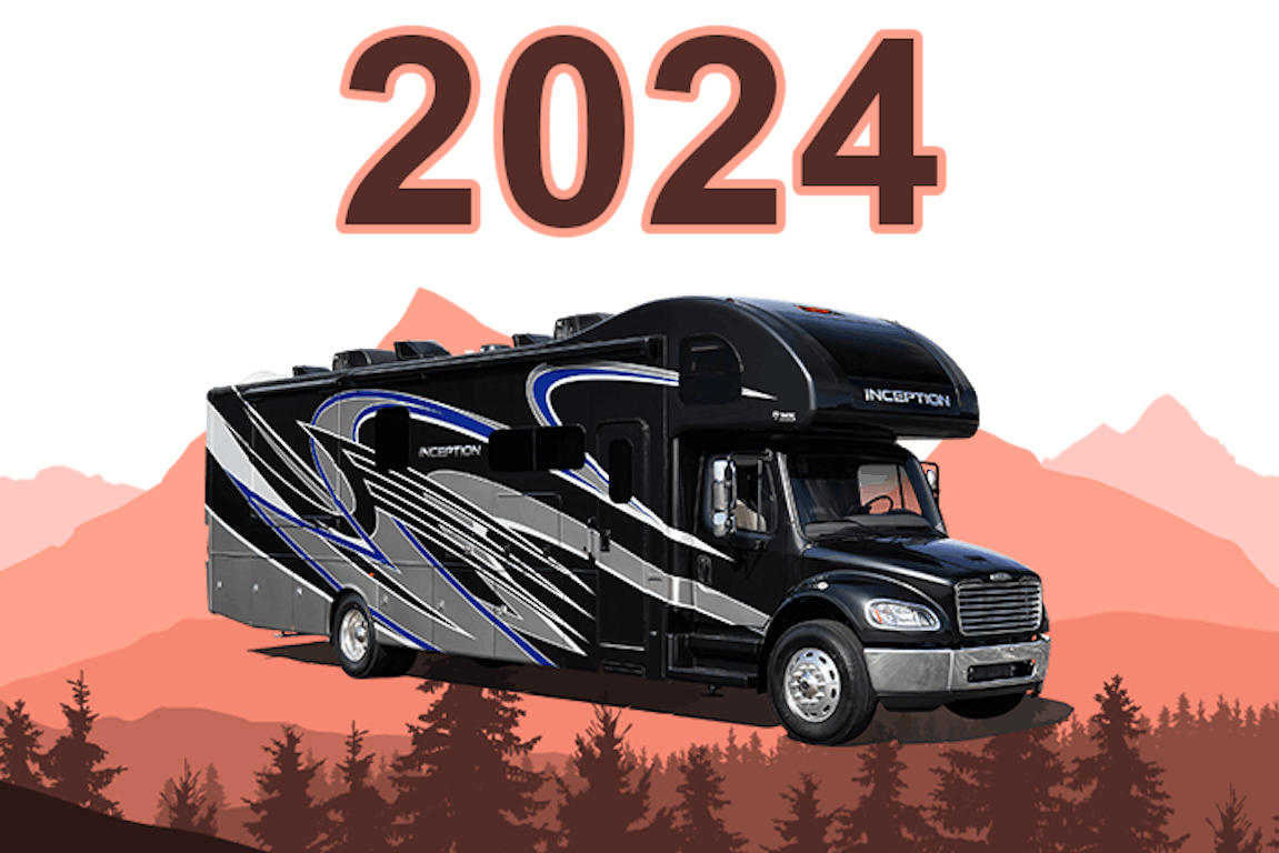 2024 Inception exterior with pines and ridgeline
