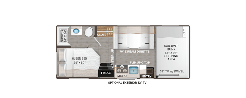 Thor Cau Class C Motorhomes Motor Coach Thor Cau Class C Motorhomes, Class C With King Bed And Outdoor Kitchen
