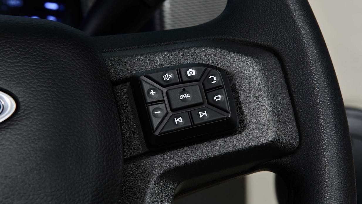 Ford steering wheel with audio camera control