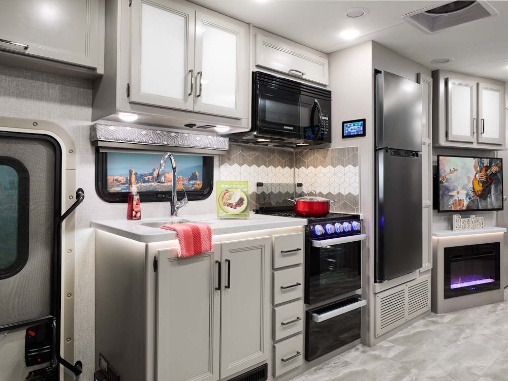 2022 Thor Windsport Class A RV 35M Kitchen - Luxury Collection™ Venice Stone