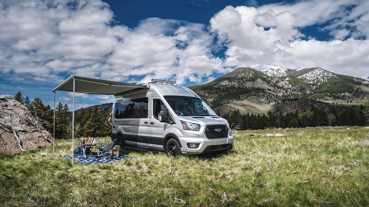 Tranquility Transit Van boondocking in montana