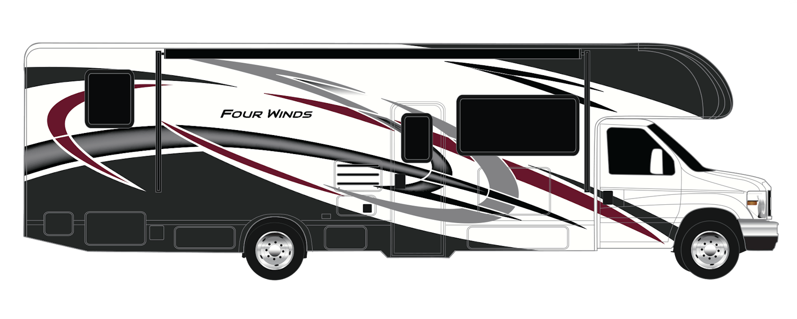 2022 Thor Four Winds Class C RV Red Maple Partial Paint (31E & 31W only) Exterior Artwork