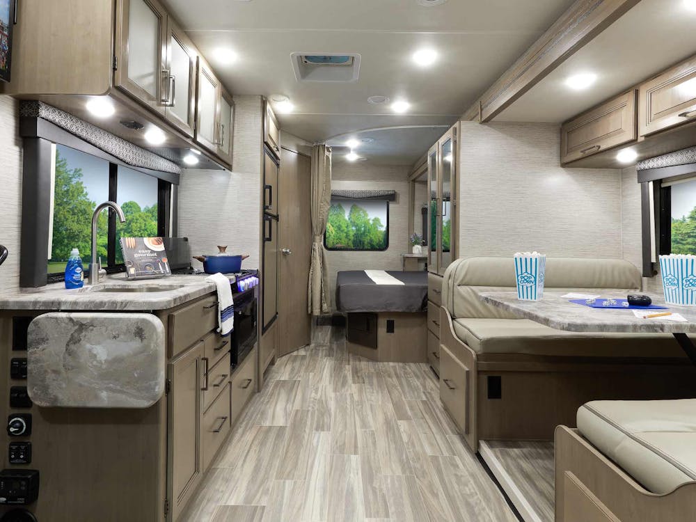 2021 Thor Four Winds Mercedes Sprinter RV 24BL Front to Back - Nautical Blue Irish Maple Cabinetry
