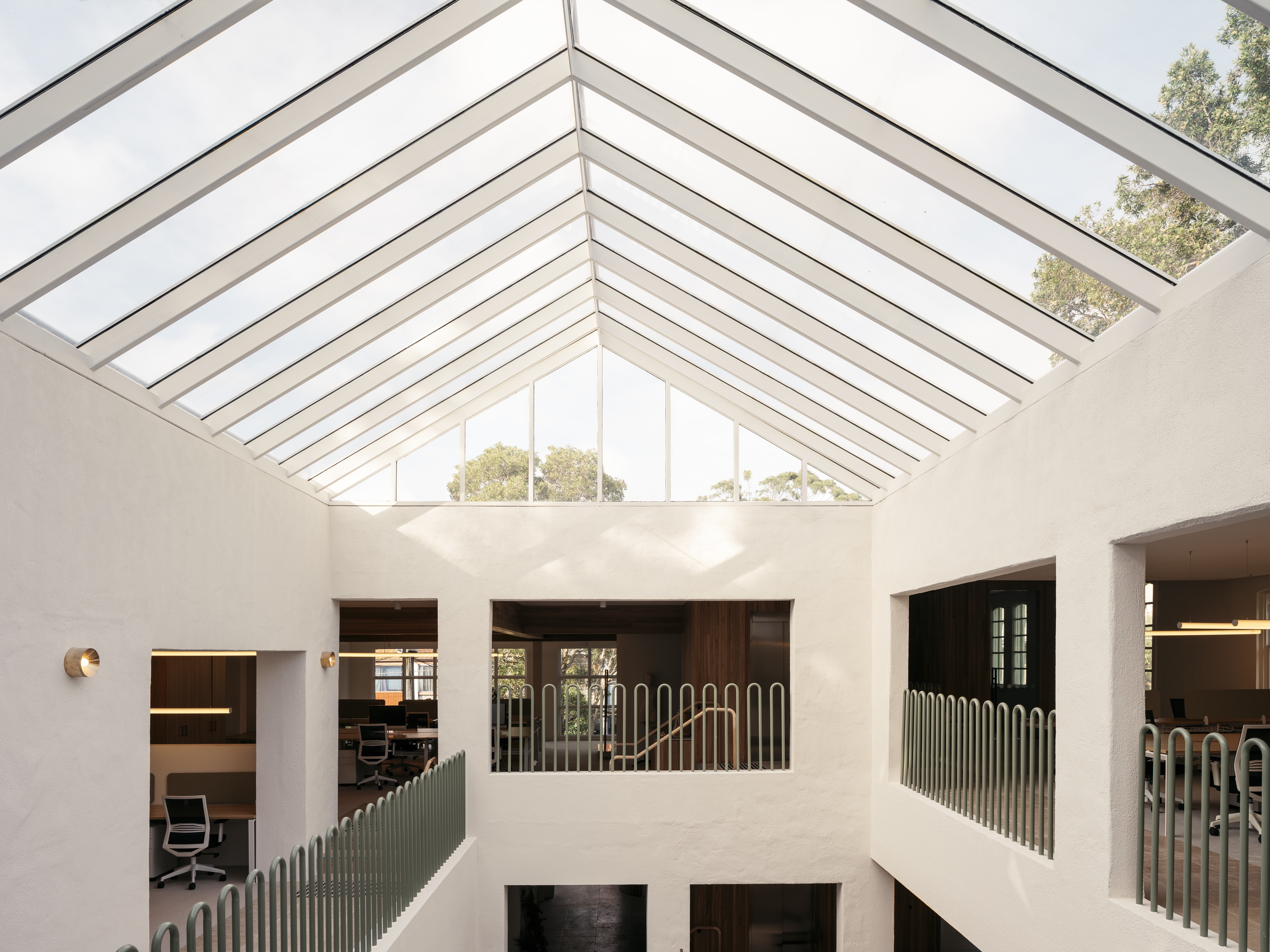 Photo of light well of Aje HQ in Surry Hills by Those Architects