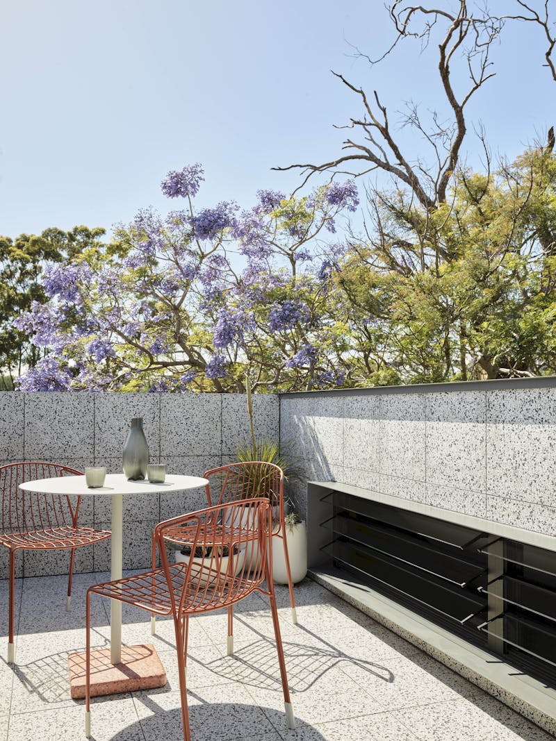 Photo of rooftop terrace of Mitchell house in Mosman by Those Architects