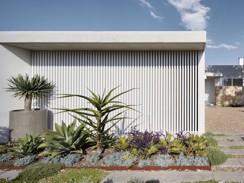 Photo of street facade of Frances house in Freshwater by Those Architects