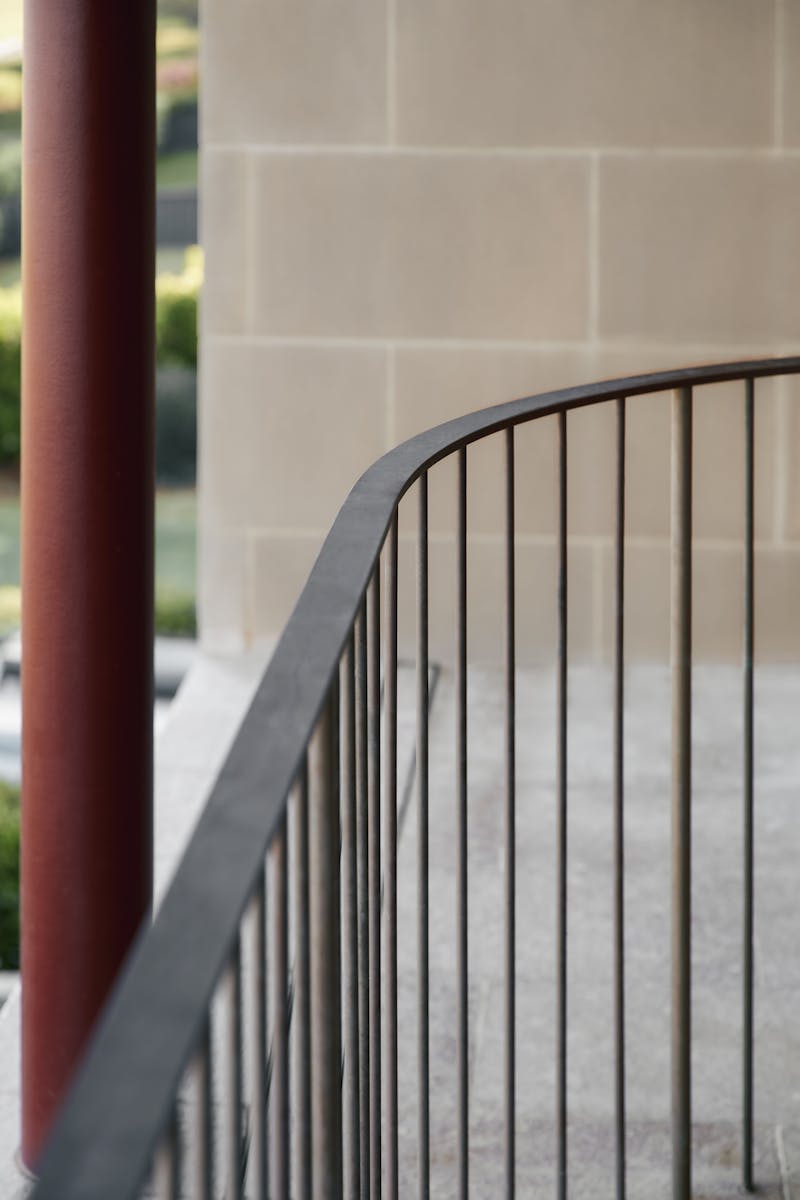 Photo of the brass handrail of Shorebird in Cronulla by Those Architects