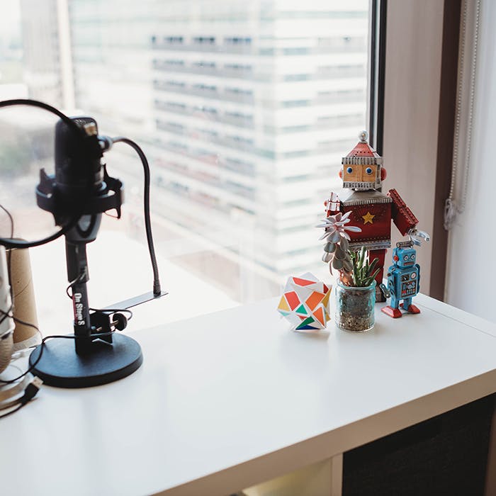 Robots on shelf