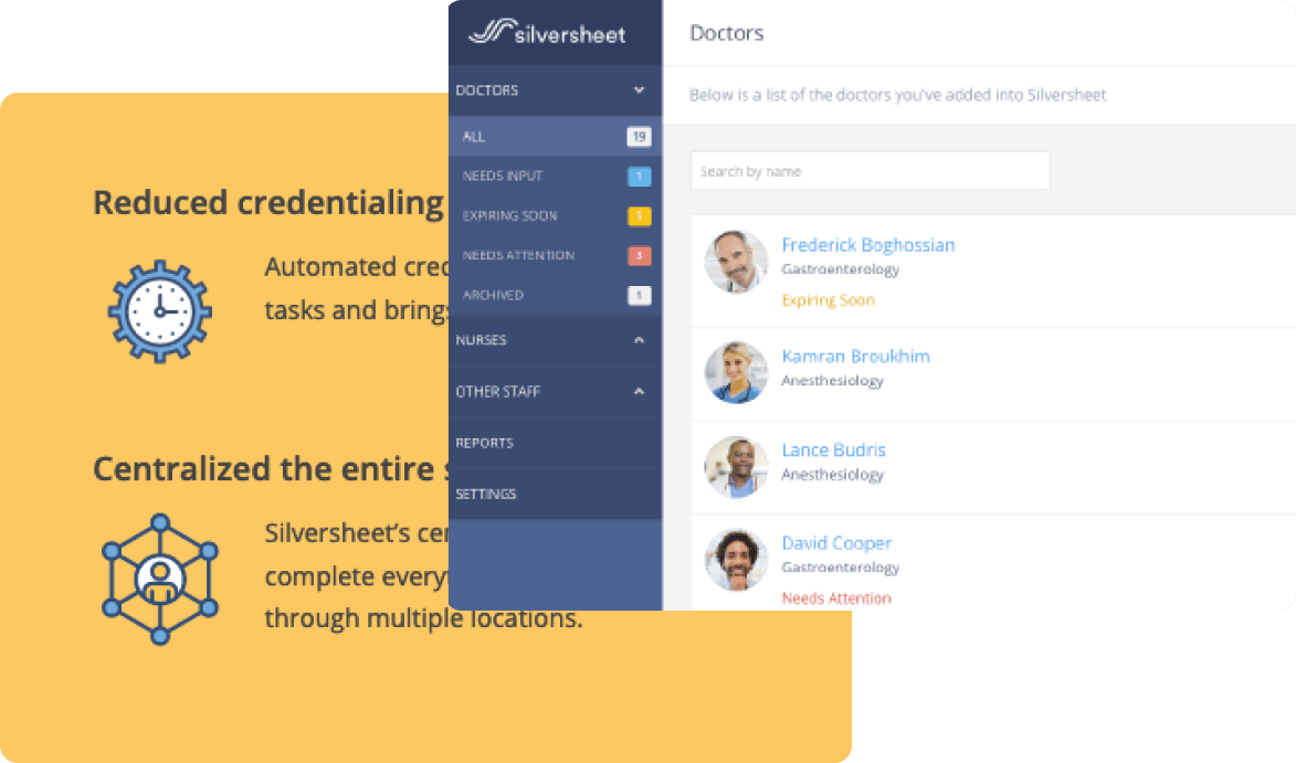 Silversheet user interface examples