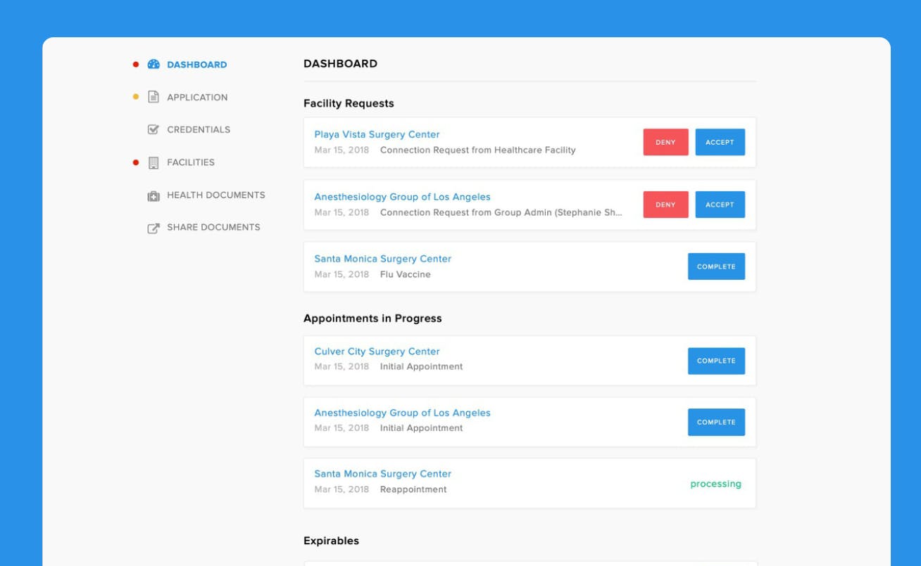 Silversheet dashboard interface