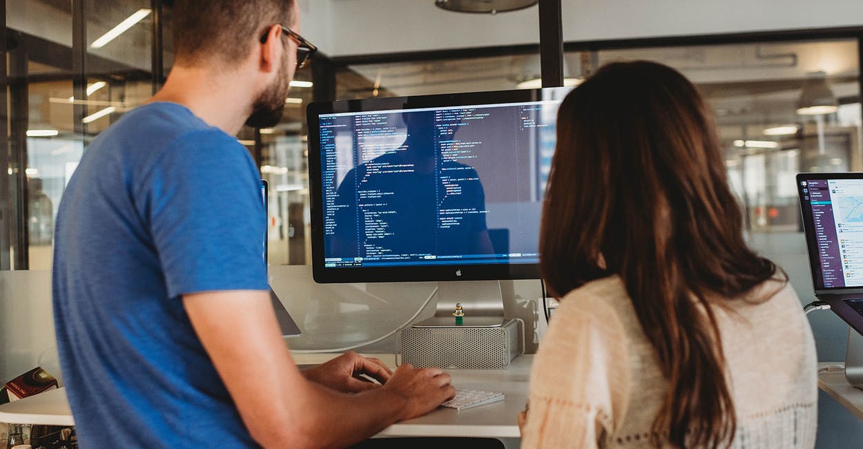 2 developers pairing on a project