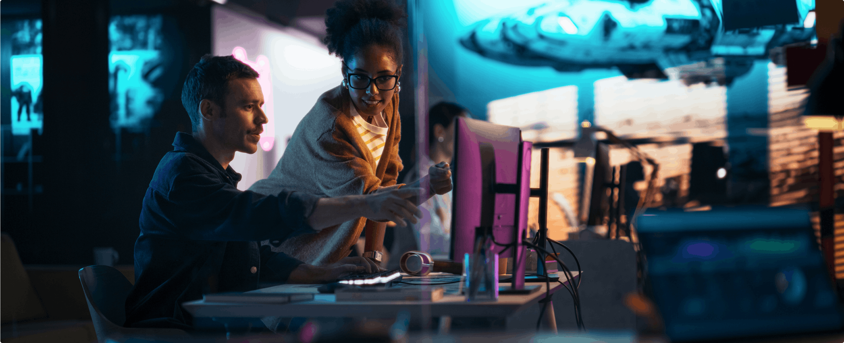 An image of developers collaborating
