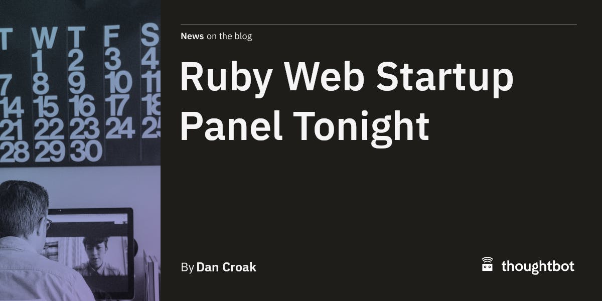 Ruby Web Startup Panel Tonight