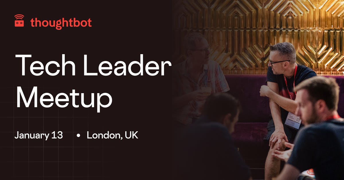 Photo of a meetup with event details