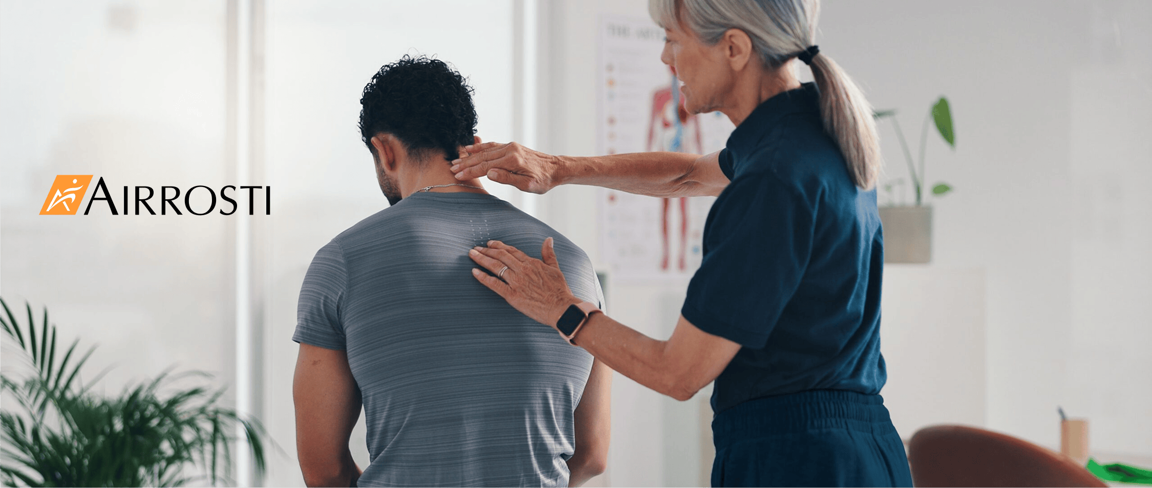 A photograph of an Airrosti patient getting physical therapy