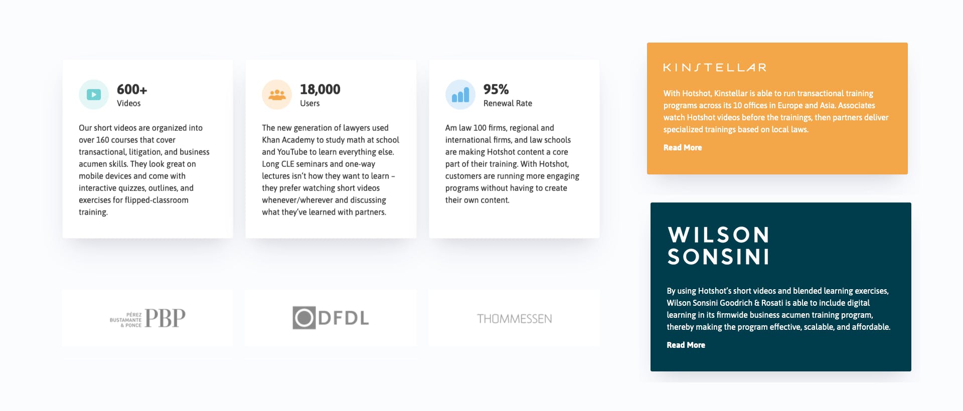 Various interface elements from the Hotshot marketing project