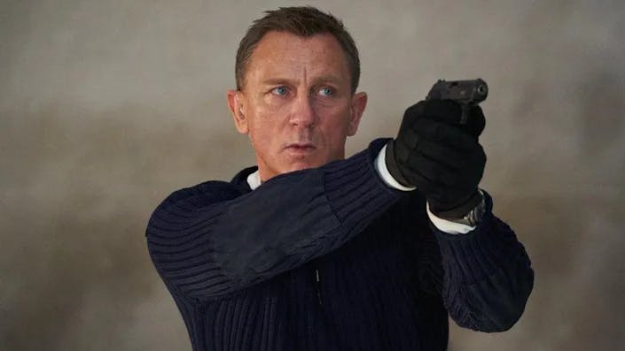 Image of Daniel Craig as James Bond in No Time to Die - image credit BBC News