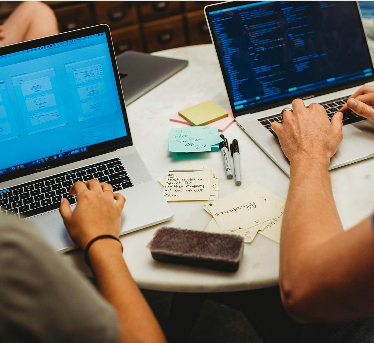 Developers working together