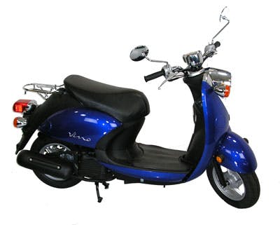 blue vespa