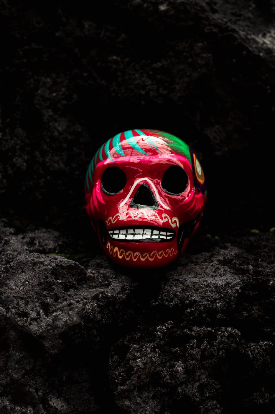 a traditional day of the dead mask