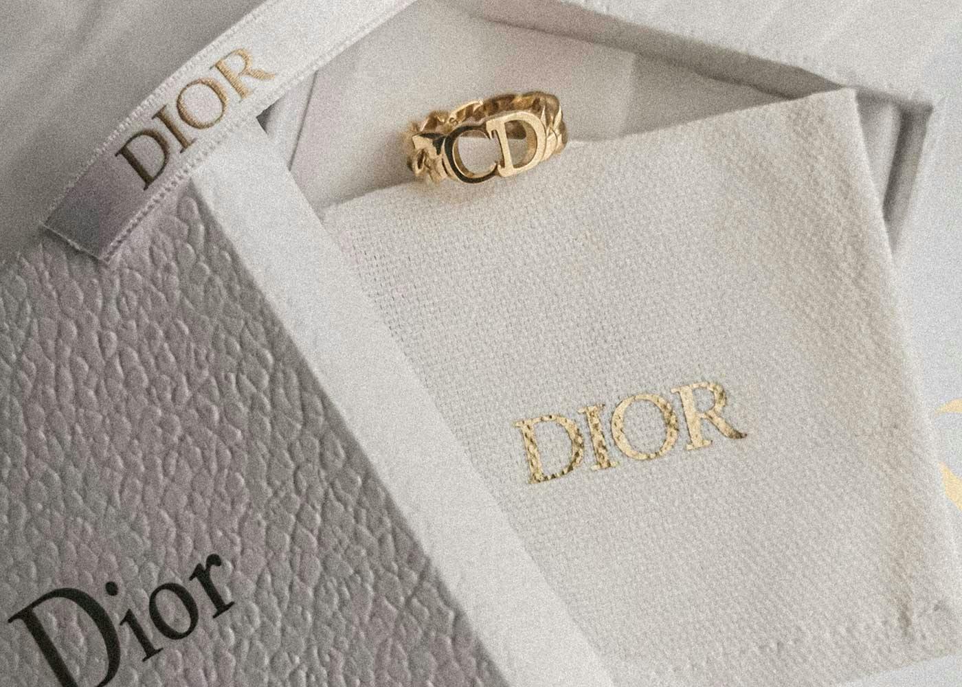 Dior jewelry box and ring