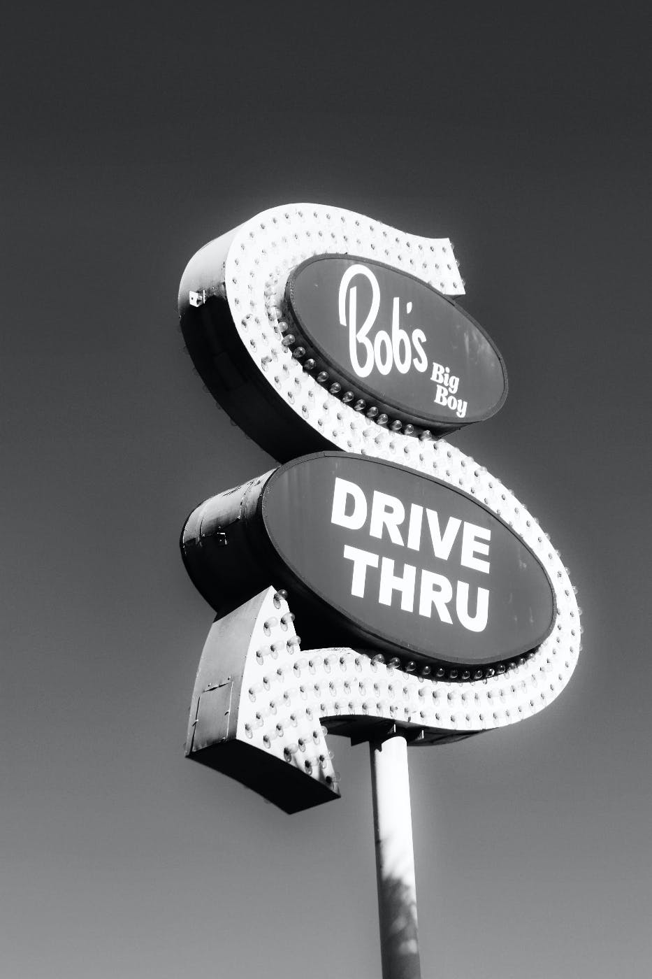 A Bob's Big Boy drive thru sign