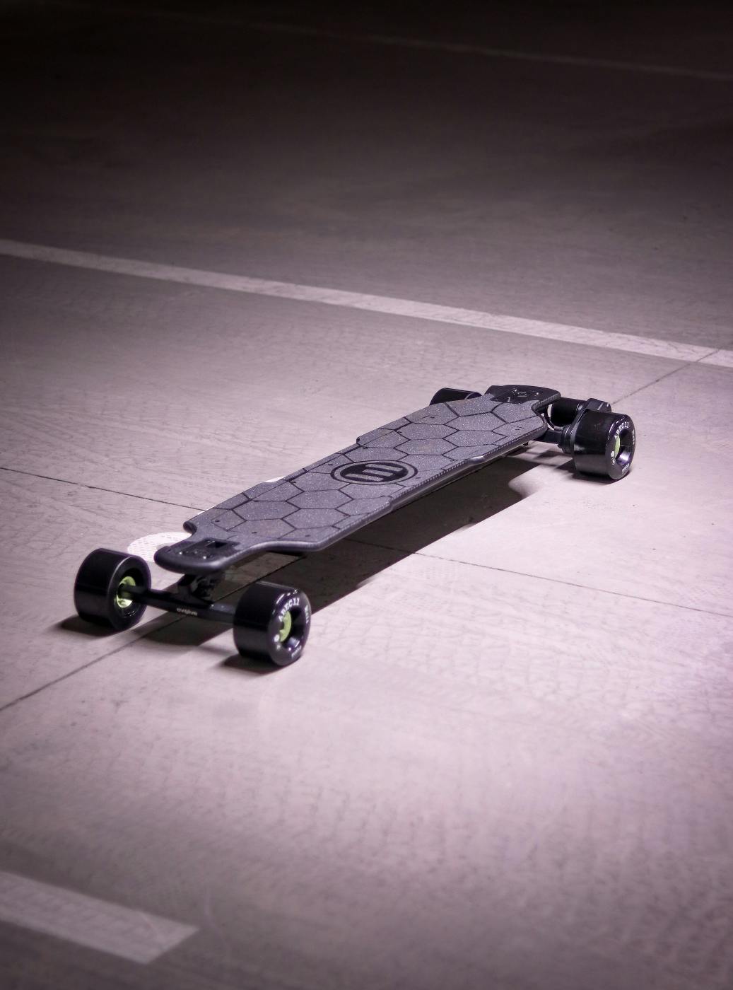 A modern high-tech skateboard