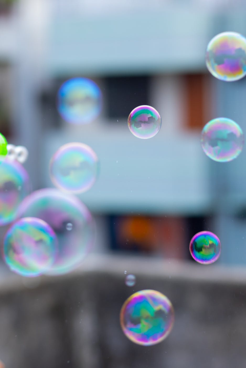 soap bubbles floating free