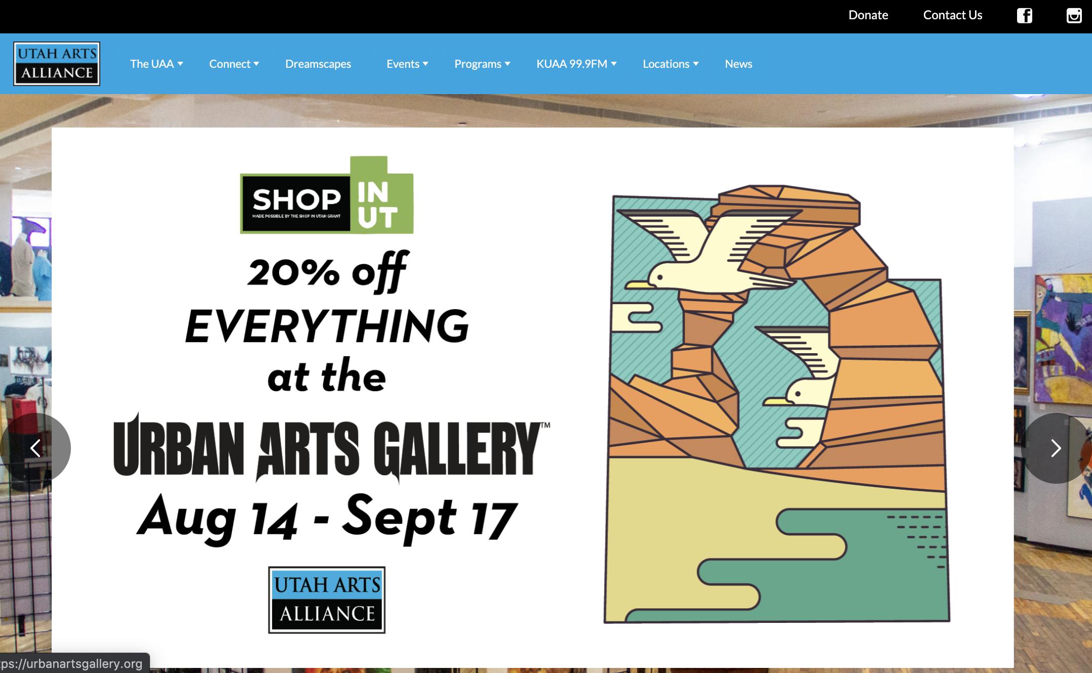 Utah Arts Alliance - Screengrab