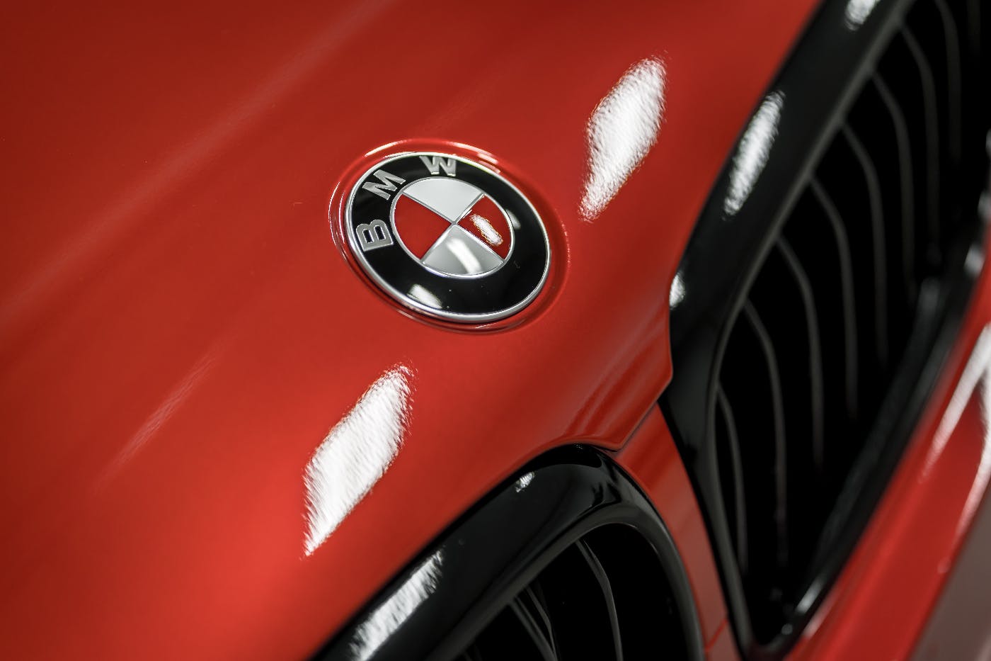 A red BMW