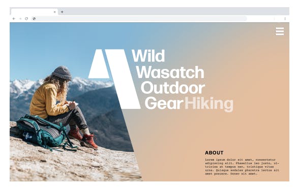 wasatch outdoor gear website concept