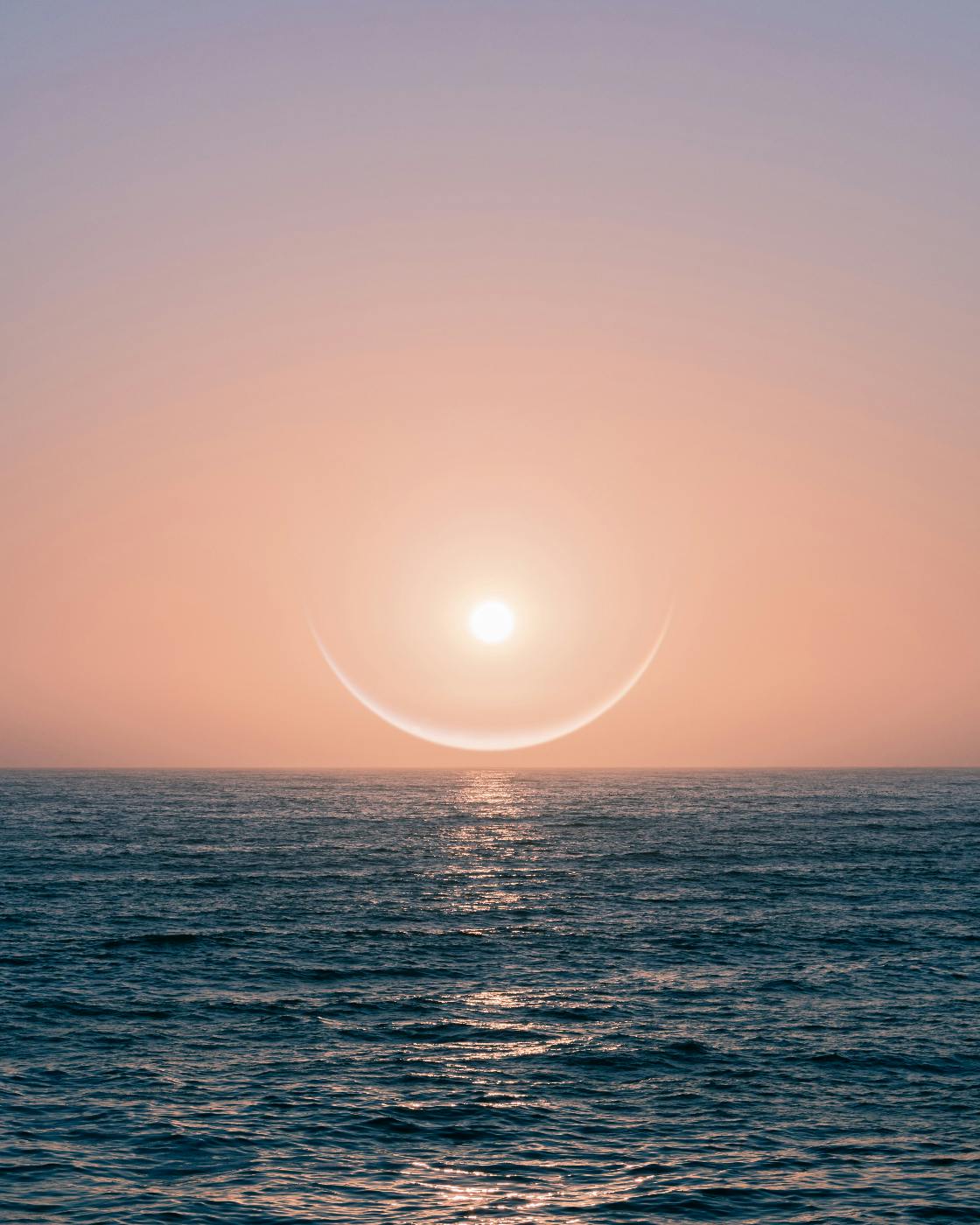 A sun dog over the horizon