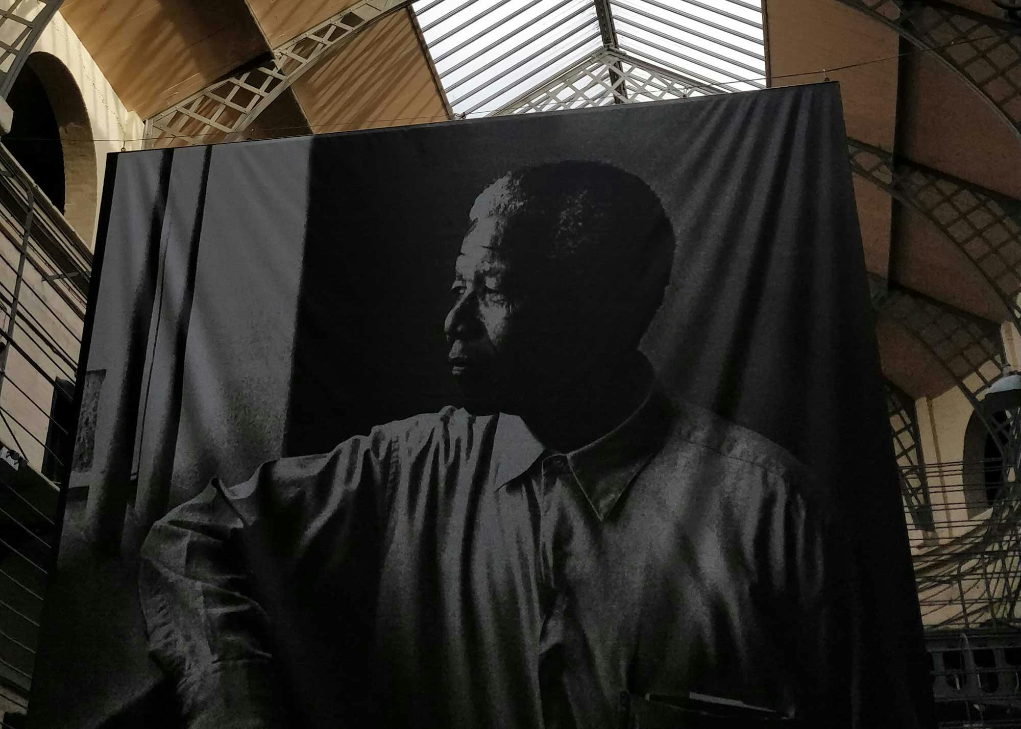 A memorial to Nelson Mandela