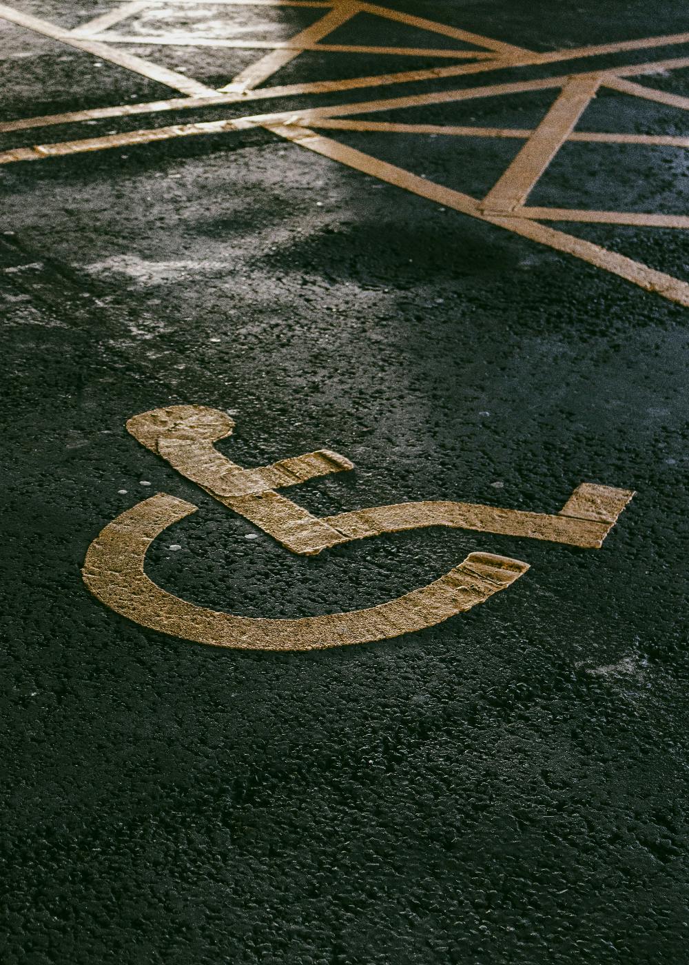 a handicap parking space