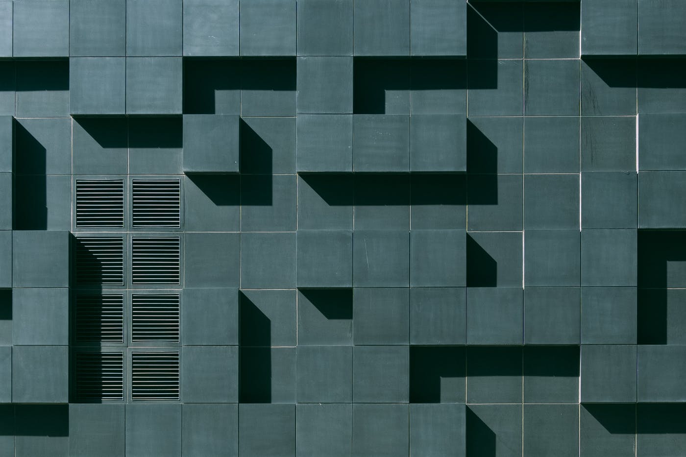 A concrete maze from above