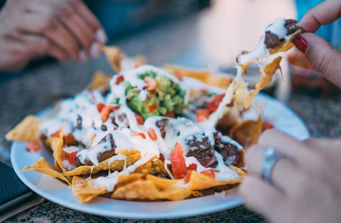 plates of nachos