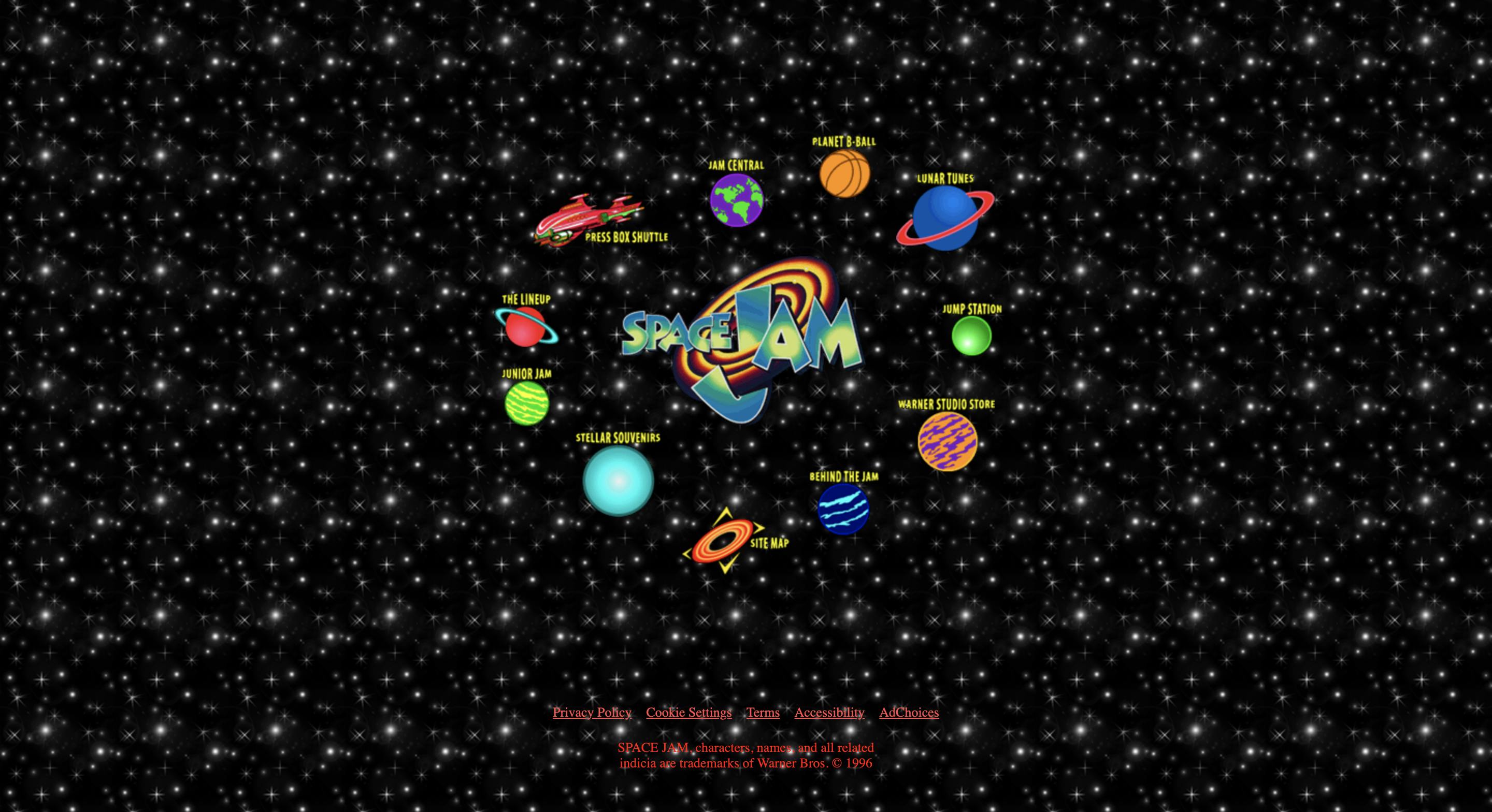 space jam website