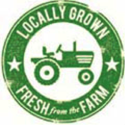 locally grown circle graphic