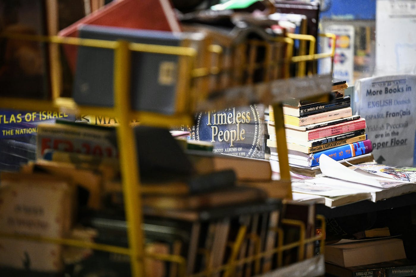 Books in an outdoor bookshop