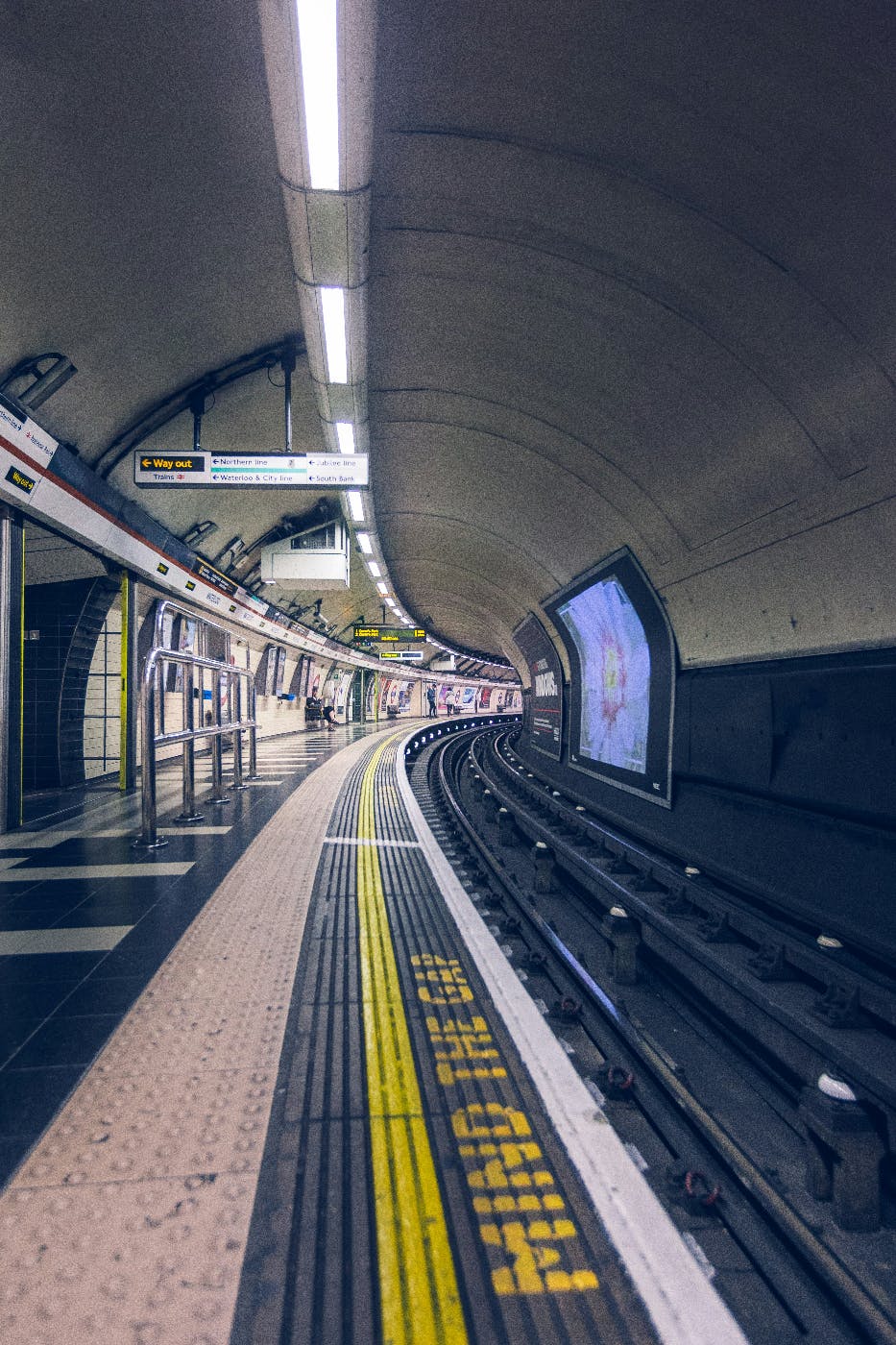 An empty tube station in London